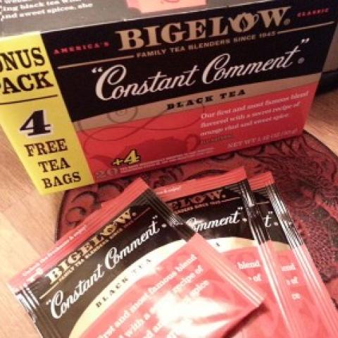 Constant Comment packaging.