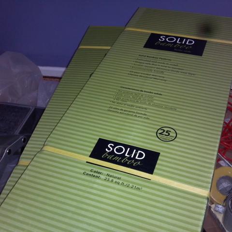 New flooring in packaging