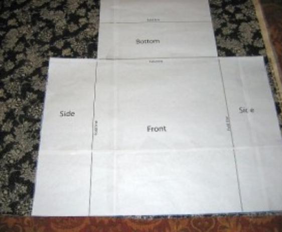 Tracing the lining.