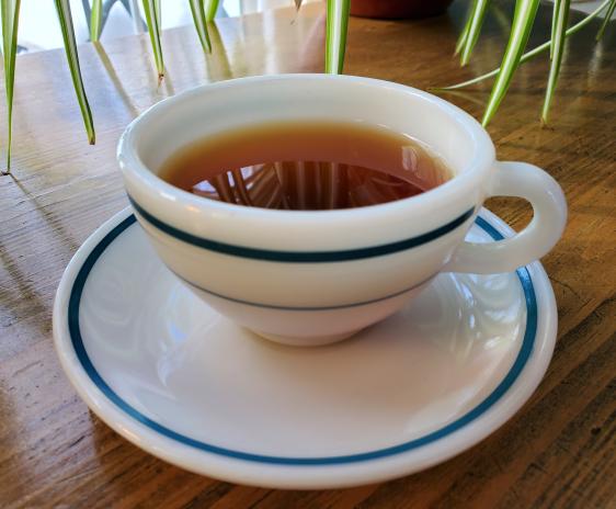 Teacup and saucer.