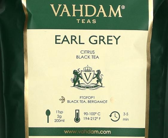 Vahdam Earl Grey packaging