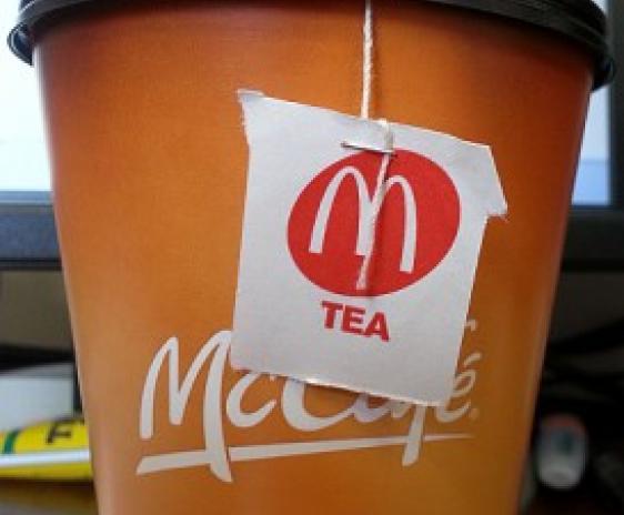 McDonald's cup of hot tea.